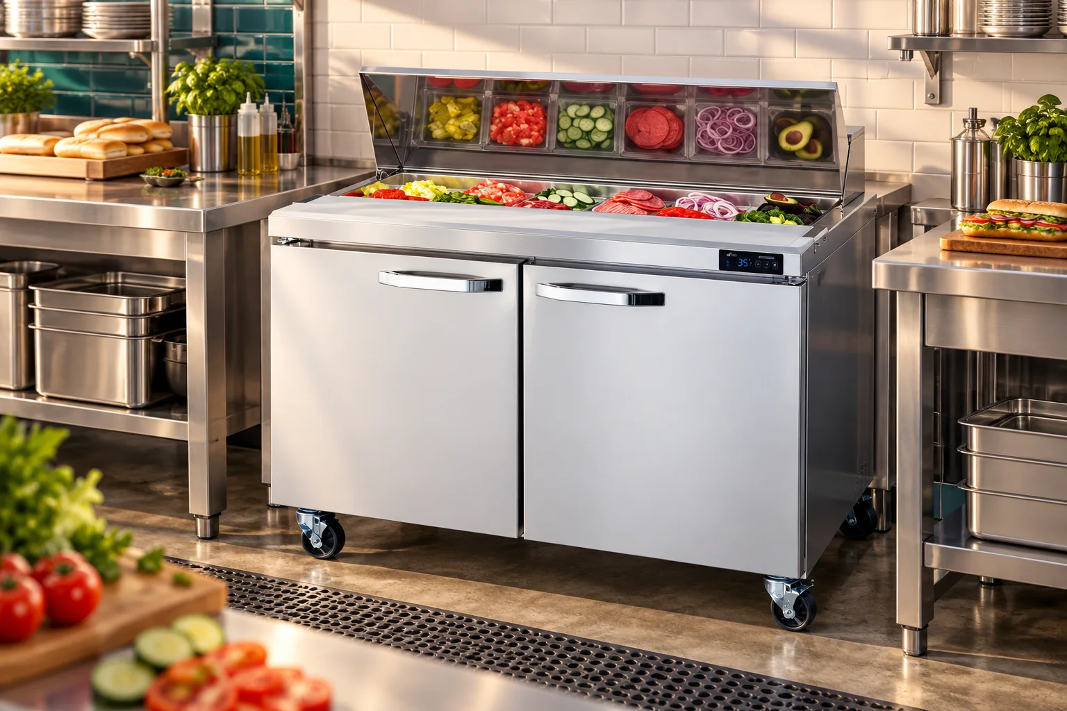 Refrigerated Prep Tables — application scene