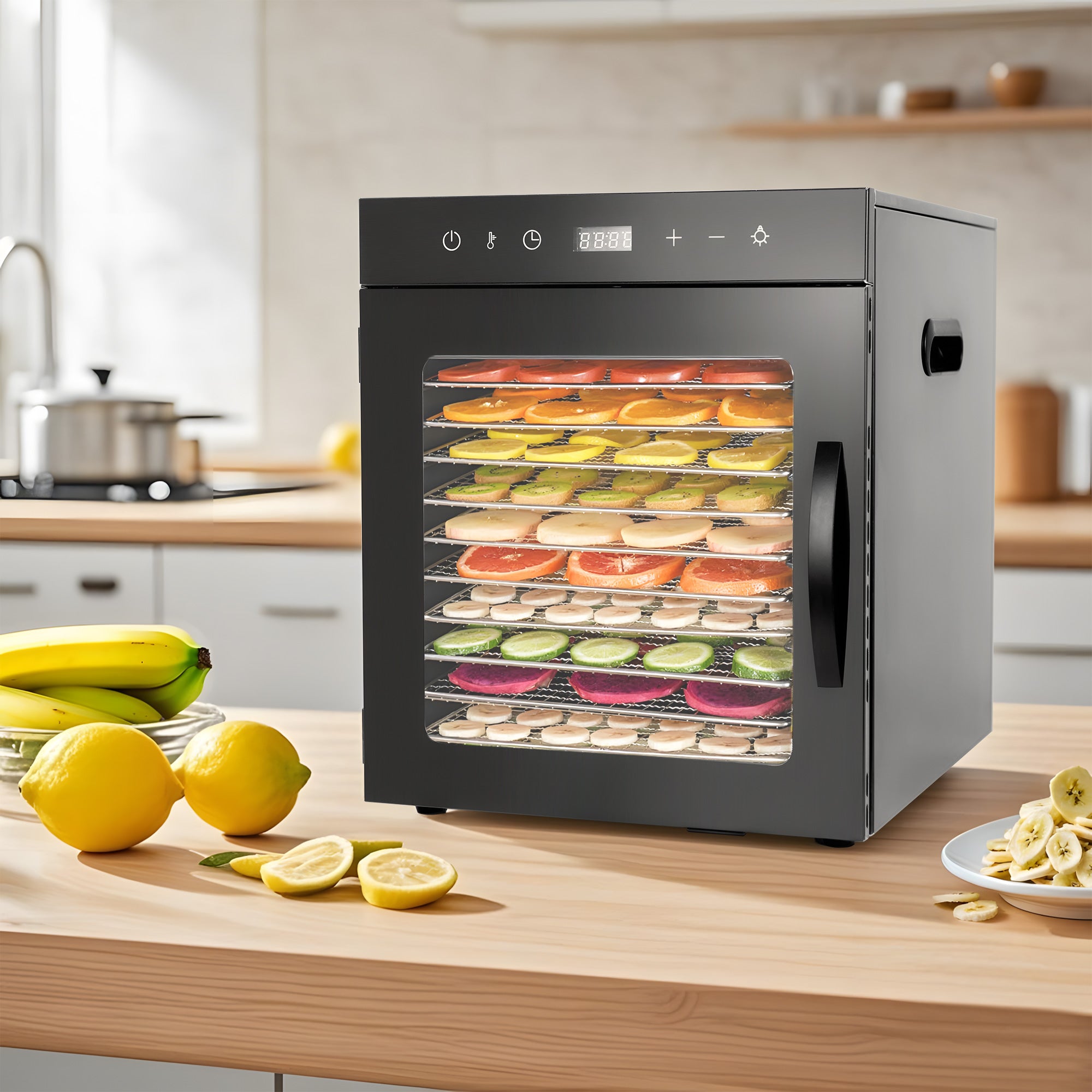 Morgangastro 10-Tray Food Dehydrator, 800W, 86°F-194°F, 24H Timer, for Jerky, Fruits, Meat & Herbs - Image 7
