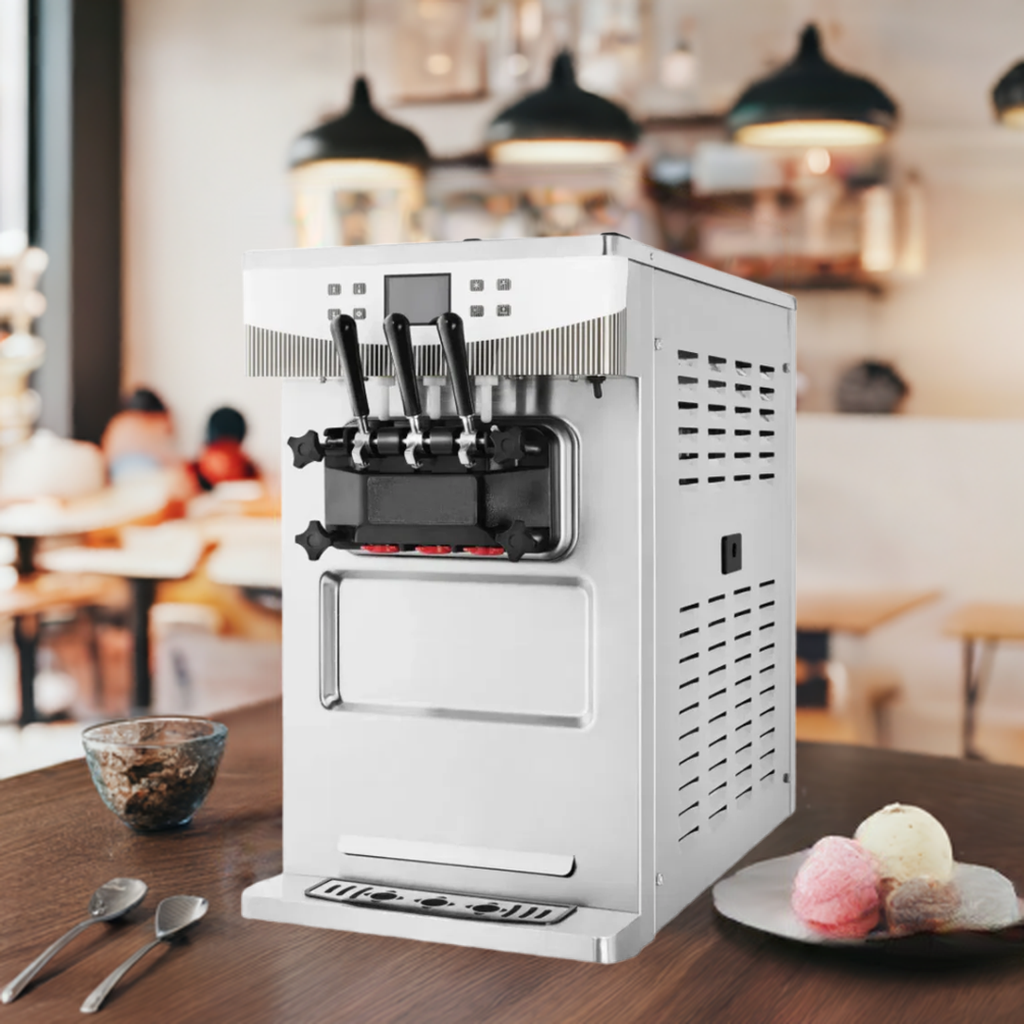 MorganGastro 45L Compact Type Ice Cream Machine for 3 Flavors, ETL Certification - Image 2