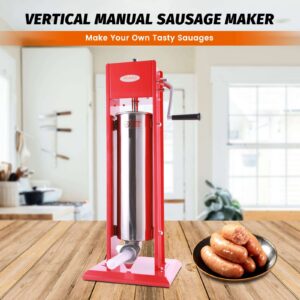 (Official refurbishment)MorganGastro 15 Lb/7L 2 Speed Vertical Spray-painted Sausage Stuffer