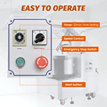 MorganGastro Commercial 60 Qt. Spiral Dough Mixer - 220V/60Hz Phase 3(60 Qt Spiral Mixer) - Image 3
