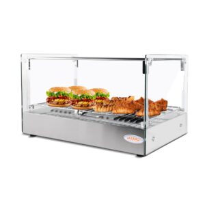 MorganGastro 35L Commercial Countertop Bakery Display Case with Warmer System