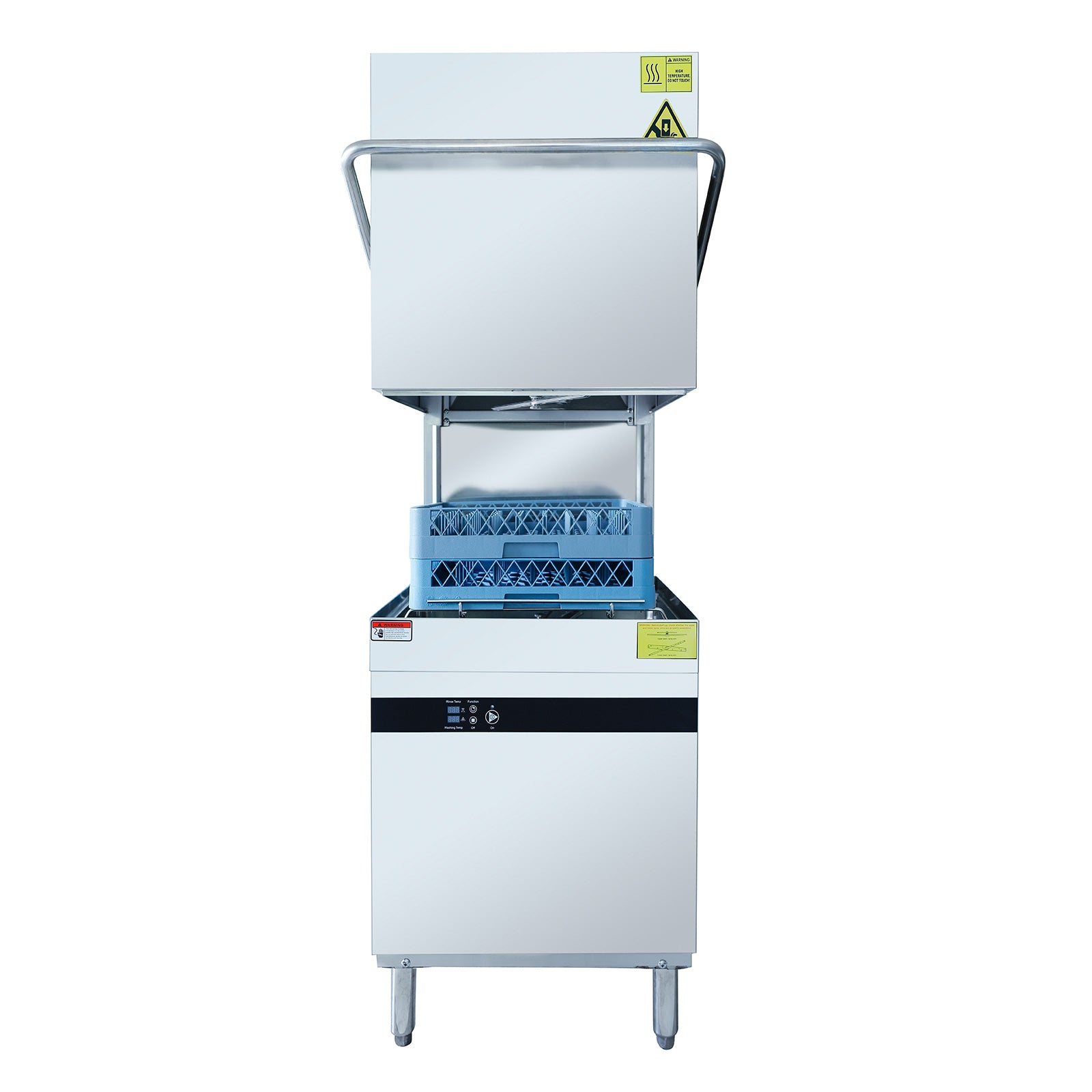 MorganGastro Commercial Hood Type Dishwasher, High Temperature Door Type Dishwashing Machine with Rinse Pump, ETL & NSF Certified, Stainless Steel - Image 2