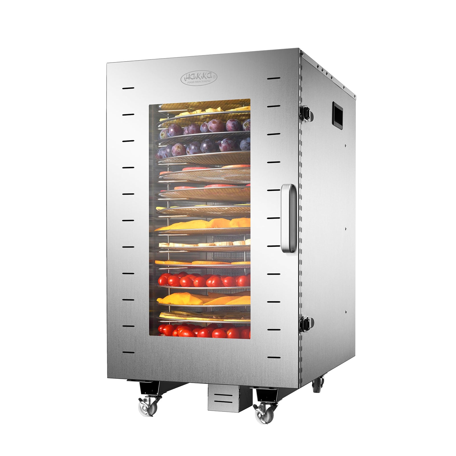 MorganGastro Food Dehydrator 16 Trays Stainless Steel 360° Rotation Meat Jerky Dryer