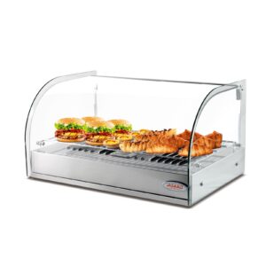 MorganGastro 25L Commercial Countertop Bakery Display Case with Warmer System