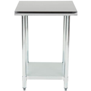 MorganGastro 24" x 30" 18 Gauge 430 Economy Stainless Steel Commercial Work Table with Undershelf