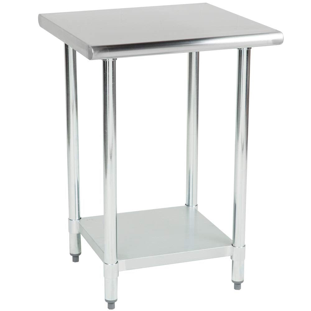 MorganGastro 30" x 36" 18 Gauge 430 Economy Stainless Steel Commercial Work Table with Undershelf