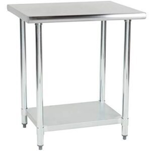 MorganGastro 30" x 48" 18 Gauge 430 Economy Stainless Steel Commercial Work Table with Undershelf