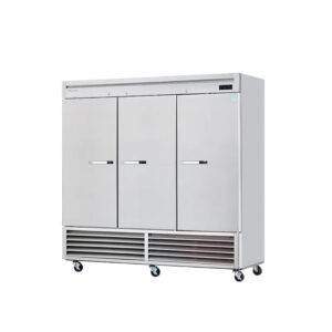 MorganGastro 3 Solid Door 72 cu. ft. Stainless Freezer, Bottom-Mount Compressor