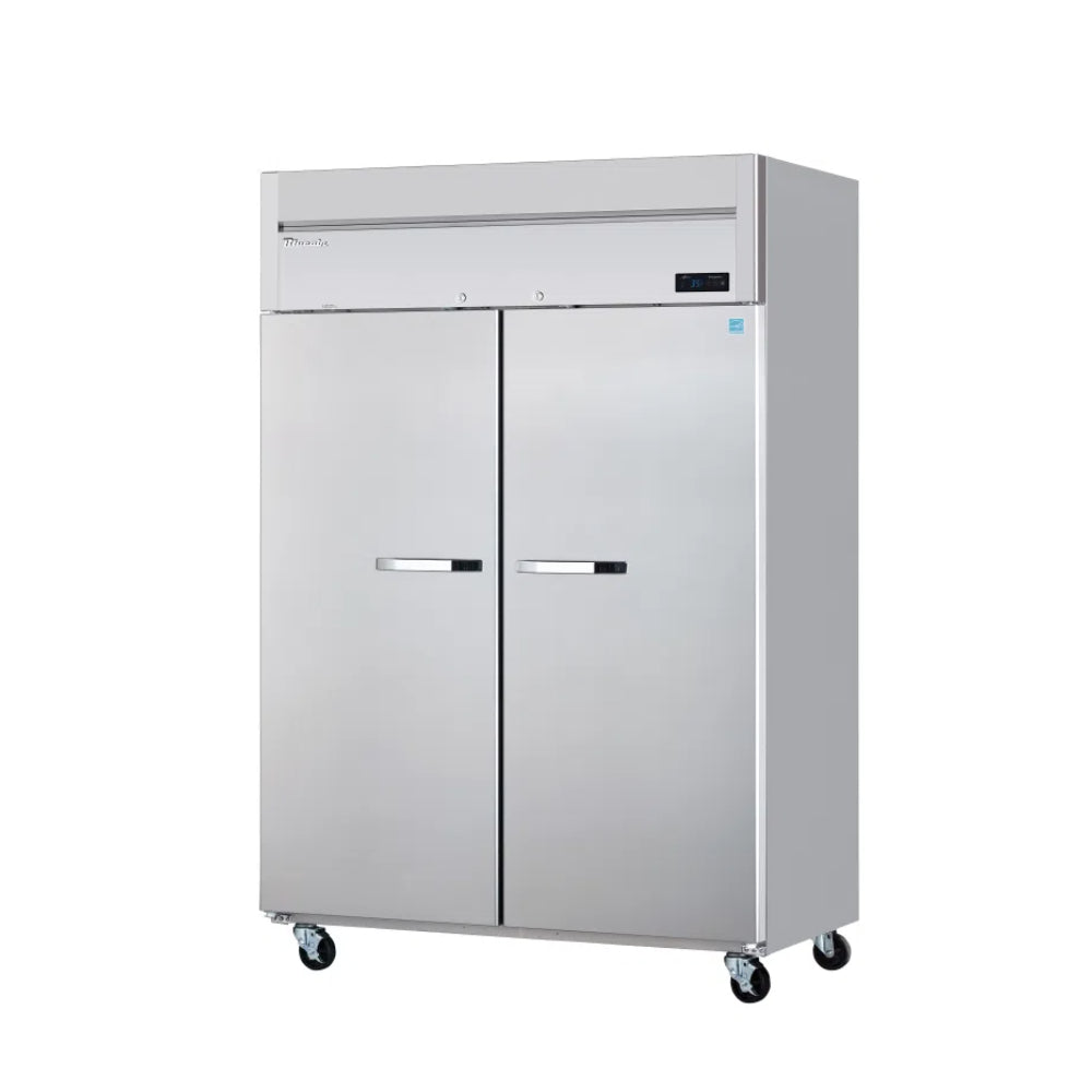 MorganGastro 2 Solid Doors 49 Cubic Feet Stainless Freezer, Top-Mount Compressor, R-290 Refrigerant