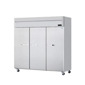 MorganGastro 3 Solid Doors 72 Cubic Feet Stainless Freezer, Top-Mount Compressor, R-290 Refrigerant