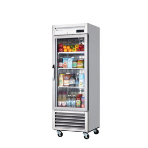 MorganGastro 1 Glass Door 23 Cubic Stainless Refrigerator, Proofer, Bottom-Mount Compressor