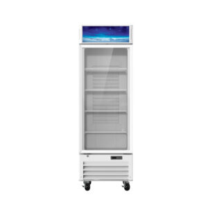 MorganGastro 23 CuFt. 1 Glass Door Refrigerator (Swing), White, Energy Star Rated