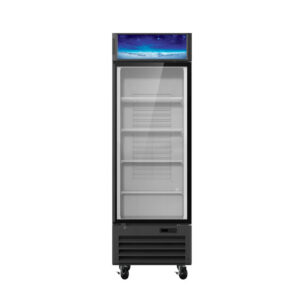 MorganGastro 23 CuFt. 1 Glass Doors Refrigerator (Swing), Black, Energy Star Rated