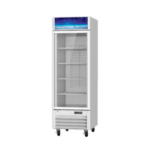 MorganGastro 23 CuFt. 1 Glass Door Freezer (Swing), White, Energy Star Rated