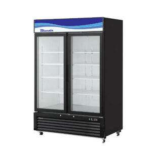 MorganGastro 49 CuFt. 2 Glass Doors Freezer (Swing), R-290 Refrigerant