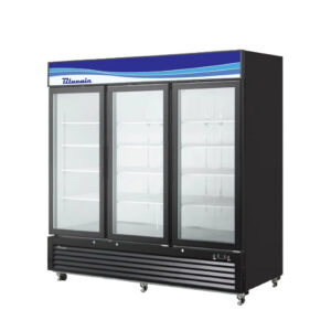 MorganGastro 72 CuFt. 3 Glass Doors Freezer (Swing), R-404 Refrigerant