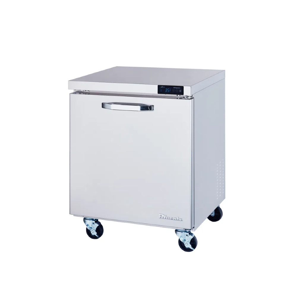 MorganGastro 1 Door All Stainless Undercounter Refrigerator - 28" wide, 7 cu/ft., R-290 Refrigerant