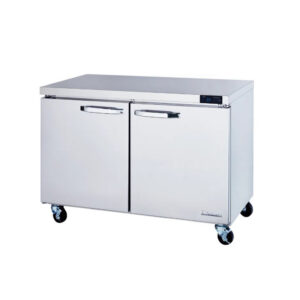 MorganGastro 2 Doors All Stainless Undercounter Refrigerator - 48" wide, 13 cu/ft., R-290 Refrigerant