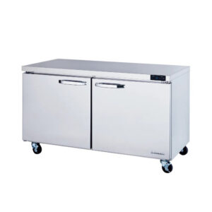 MorganGastro 2 Doors All Stainless Undercounter Refrigerator - 60" wide, 16.5 cu/ft., R-290 Refrigerant