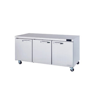 MorganGastro 3 Doors All Stainless Undercounter Refrigerator - 72" wide, 20 cu/ft., R-290 Refrigerant