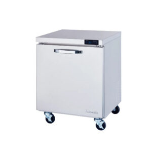 MorganGastro 1 Door All Stainless Undercounter Freezer - 28" wide, 7 cu/ft., R-290 Refrigerant