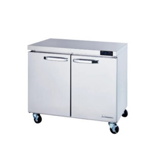 MorganGastro 2 Doors All Stainless Undercounter Freezer - 36" wide, 9.2 cu/ft., R-290 Refrigerant