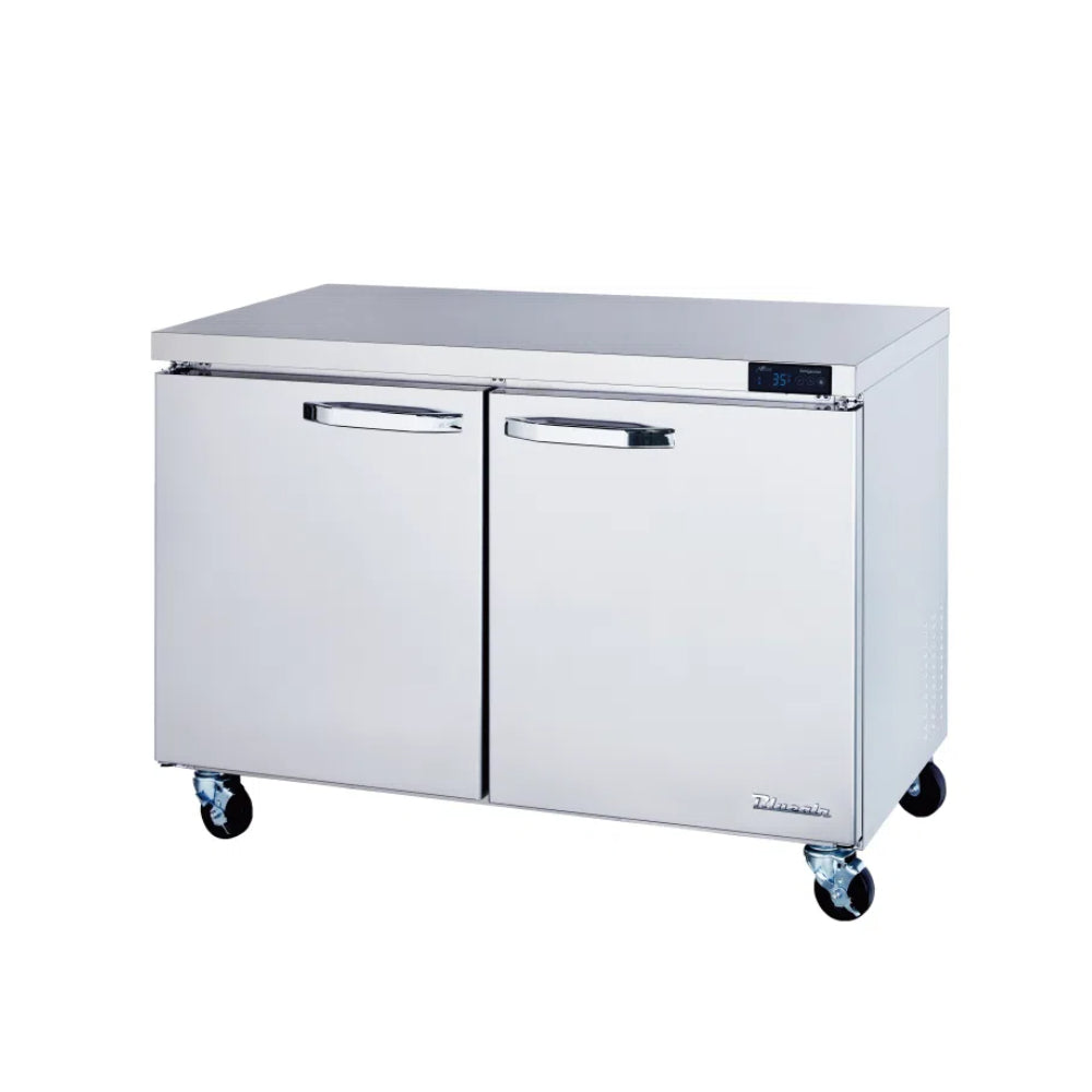 MorganGastro 2 Doors All Stainless Undercounter Freezer - 48" wide, 13 cu/ft., R-290 Refrigerant