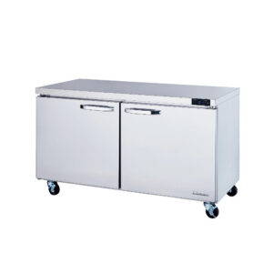 MorganGastro 2 Doors All Stainless Undercounter Freezer - 60" wide, 16.5 cu/ft., R-290 Refrigerant