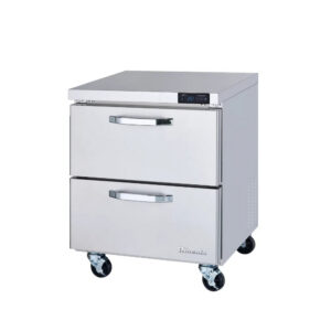 MorganGastro 2 Drawers All Stainless Undercounter Refrigerator - 28" wide, 7 cu/ft., R-290 Refrigerant