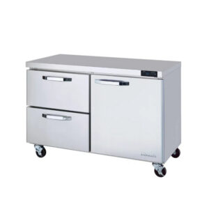 MorganGastro 2 Drawers 1 Door (R) All Stainless Undercounter Refrigerator - 48" wide, 13 cu/ft., R-290 Refrigerant