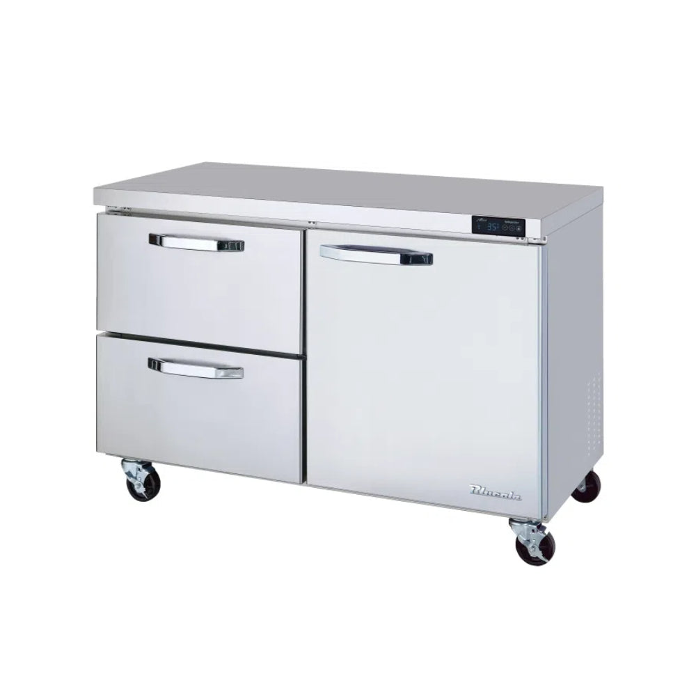 MorganGastro 2 Drawers 1 Door (R) All Stainless Undercounter Refrigerator - 60" wide, 16.5 cu/ft., R-290 Refrigerant