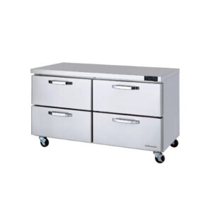 MorganGastro 4 Drawers All Stainless Undercounter Refrigerator - 60" wide, 16.5 cu/ft., R-290 Refrigerant