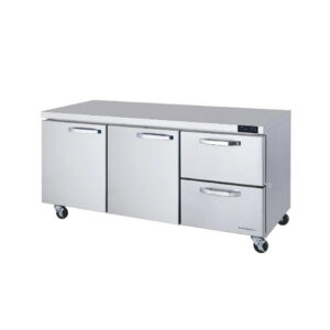 MorganGastro 2 Drawers 2 Doors (L, M) All Stainless Undercounter Refrigerator - 72" wide, 20 cu/ft, R-290 Refrigerant