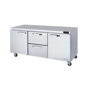 MorganGastro 2 Drawers 2 Doors (L, R) All Stainless Undercounter Refrigerator - 72" wide, 20 cu/ft, R-290 Refrigerant