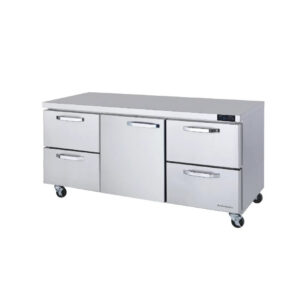 MorganGastro 4 Drawers 1 Door (M) All Stainless Undercounter Refrigerator - 72" wide, 20 cu/ft, R-290 Refrigerant