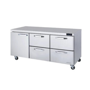 MorganGastro 4 Drawers 1 Door (L) All Stainless Undercounter Refrigerator - 72" wide, 20 cu/ft, R-290 Refrigerant