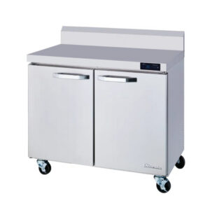 MorganGastro 2 Doors All Stainless Work Top Freezer - 36" wide, 9.2 cu/ft., R-290 Refrigerant