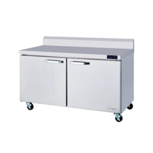 MorganGastro 2 Doors All Stainless Work Top Freezer - 60" wide, 16.5 cu/ft., R-290 Refrigerant