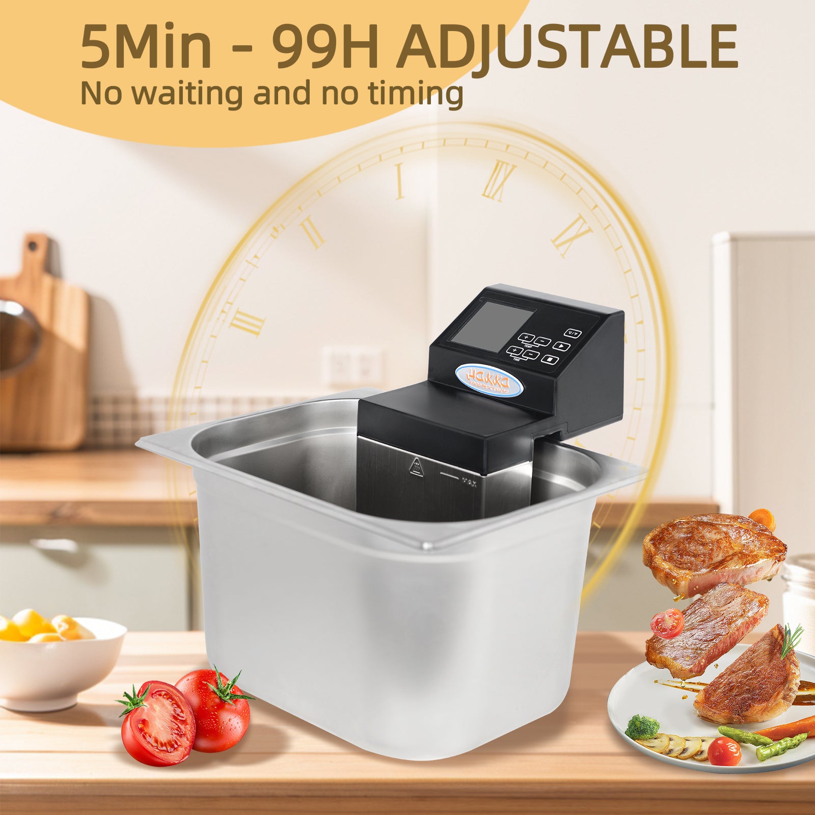 MorganGastro 1200W Electric Sous Vide Cooker Precision Cooker Circulator Vacuum Machine - Image 4