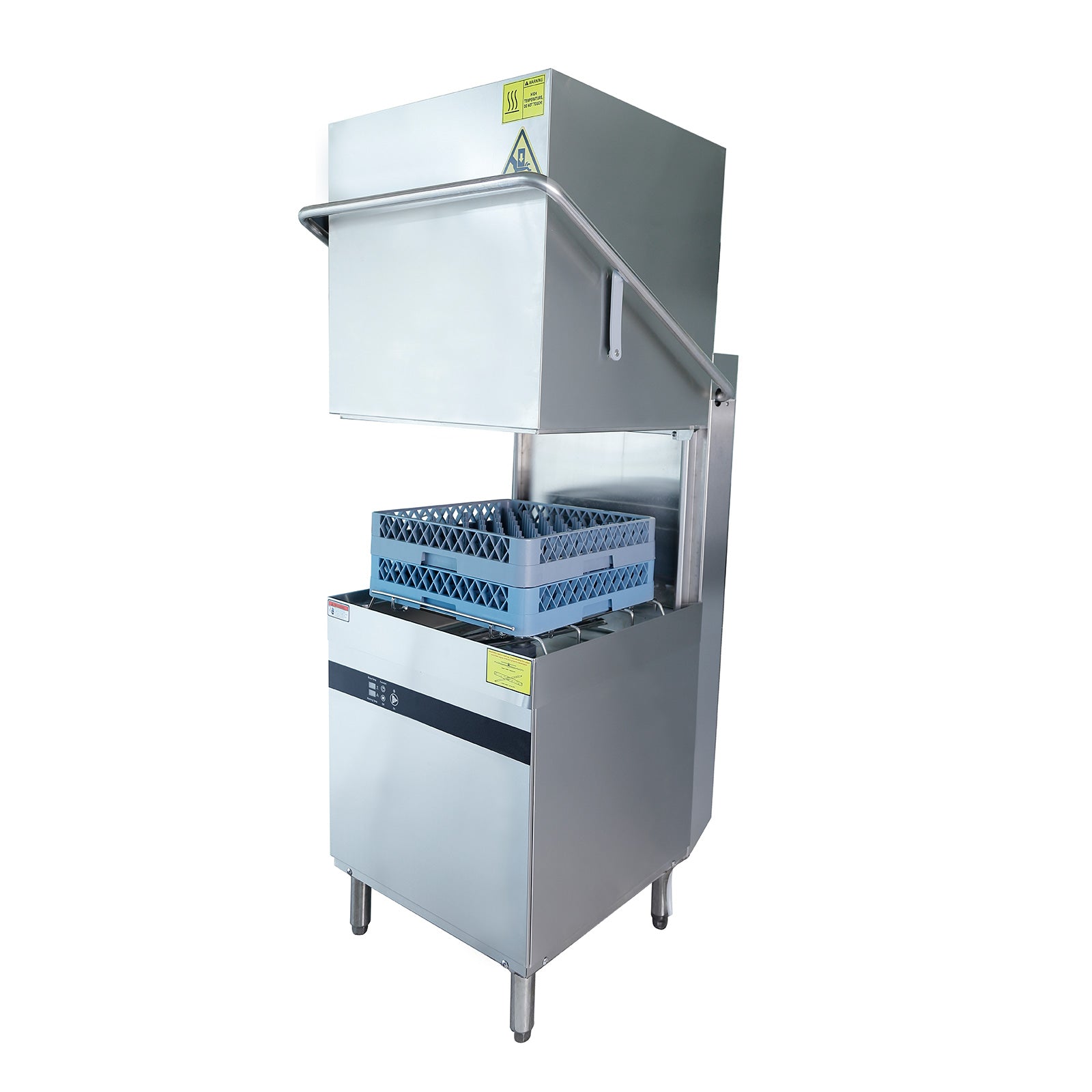 MorganGastro Commercial Hood Type Dishwasher, High Temperature Door Type Dishwashing Machine with Rinse Pump, ETL & NSF Certified, Stainless Steel - Image 4