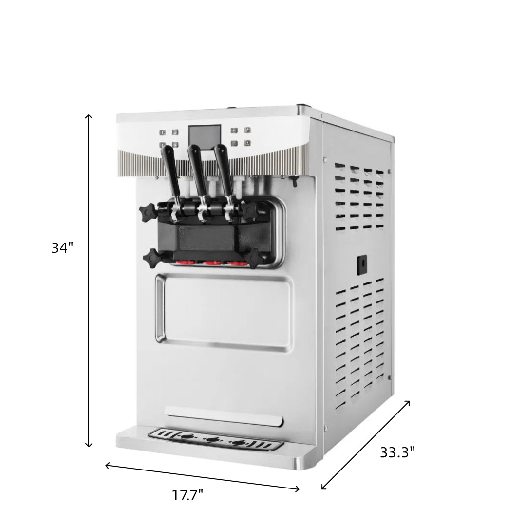 MorganGastro 45L Compact Type Ice Cream Machine for 3 Flavors, ETL Certification - Image 4
