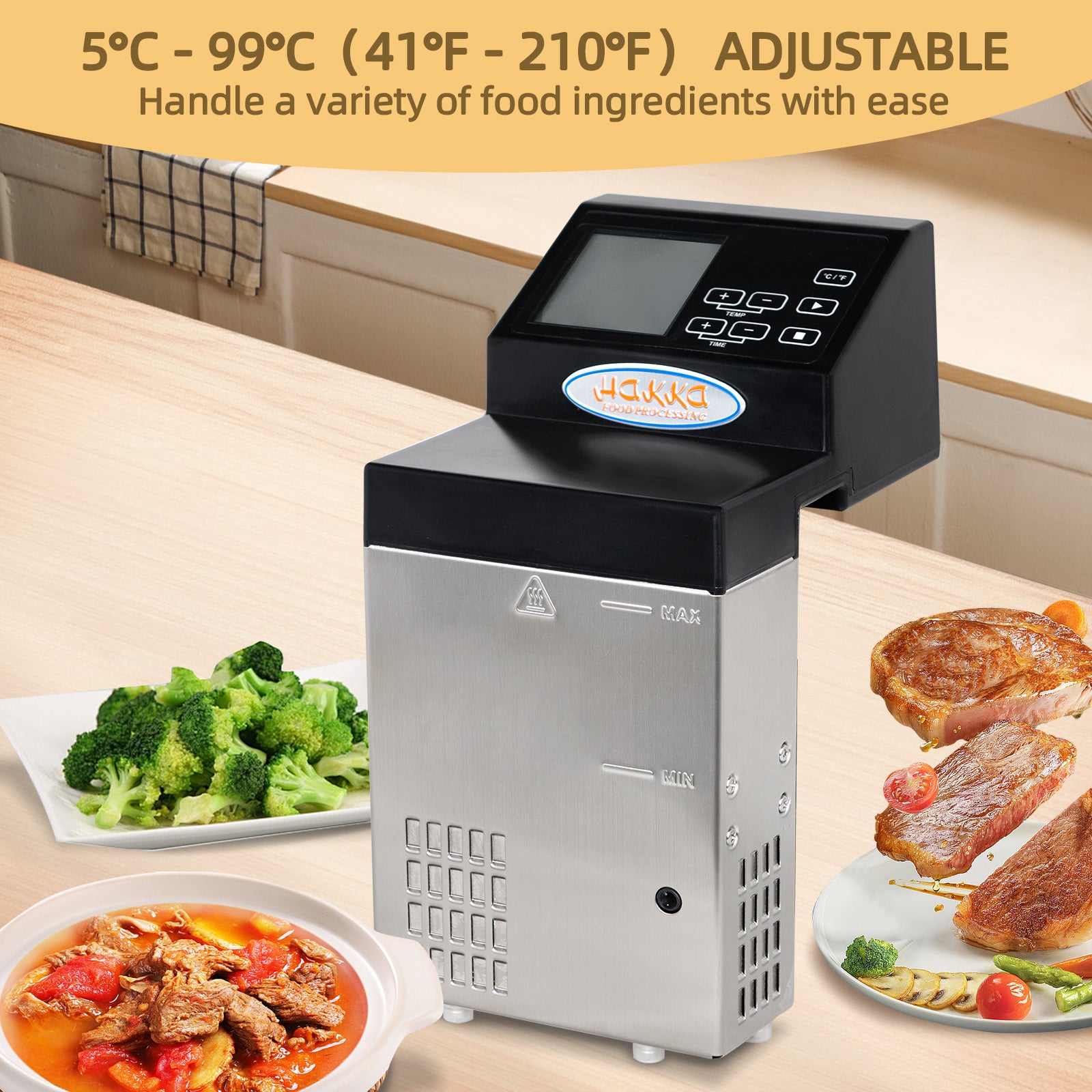 MorganGastro 1200W Electric Sous Vide Cooker Precision Cooker Circulator Vacuum Machine - Image 3