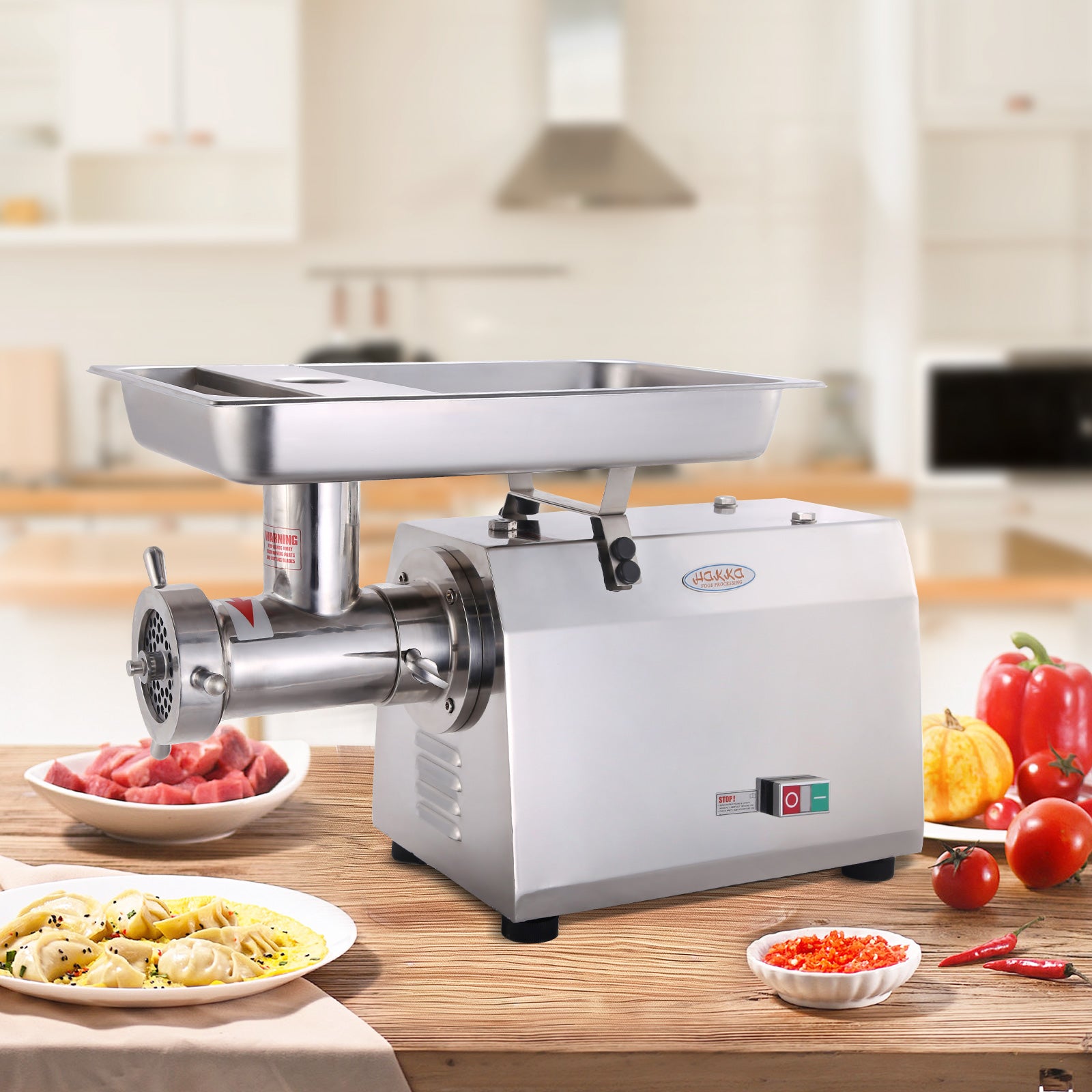 MorganGastro TC Series Commercial Stainless Steel Electric Meat Grinders (TC32)