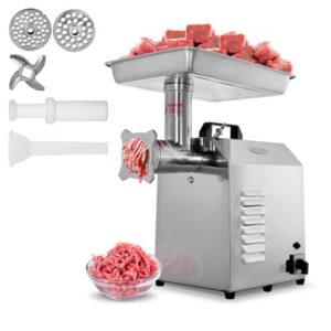 MorganGastro Electric Meat Grinder, 900W, 560 lbs/h Stainless Steel Food Mincer