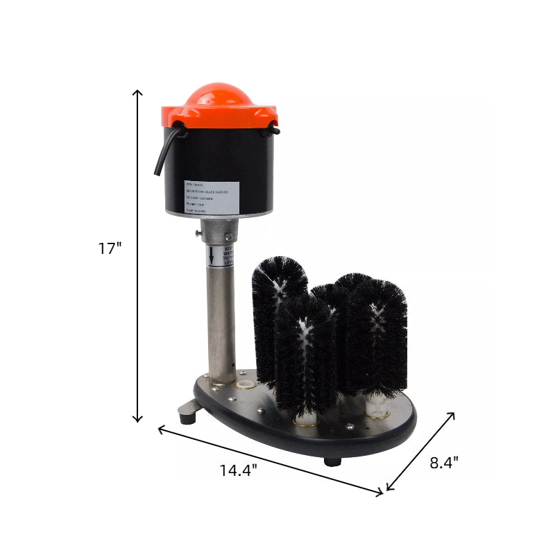 EasyRose Upright Electric Glass Cup Washer 5 Brush Disher Commercial Restaurant Bar - Image 2