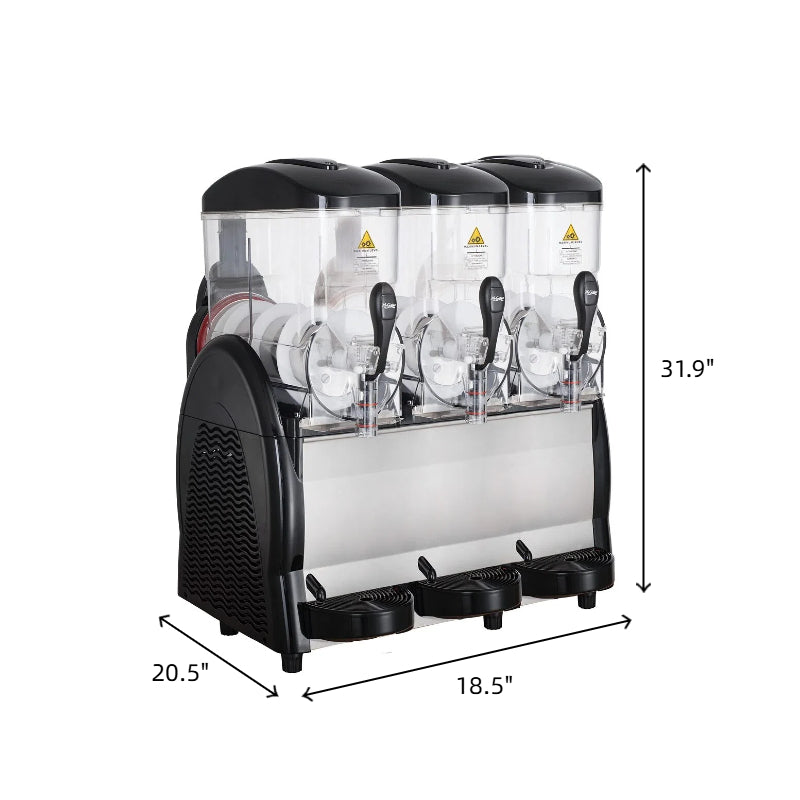 MorganGastro Commercial Slushy Machine Triple 2.6 Gallon Frozen Beverage Machine - Image 2