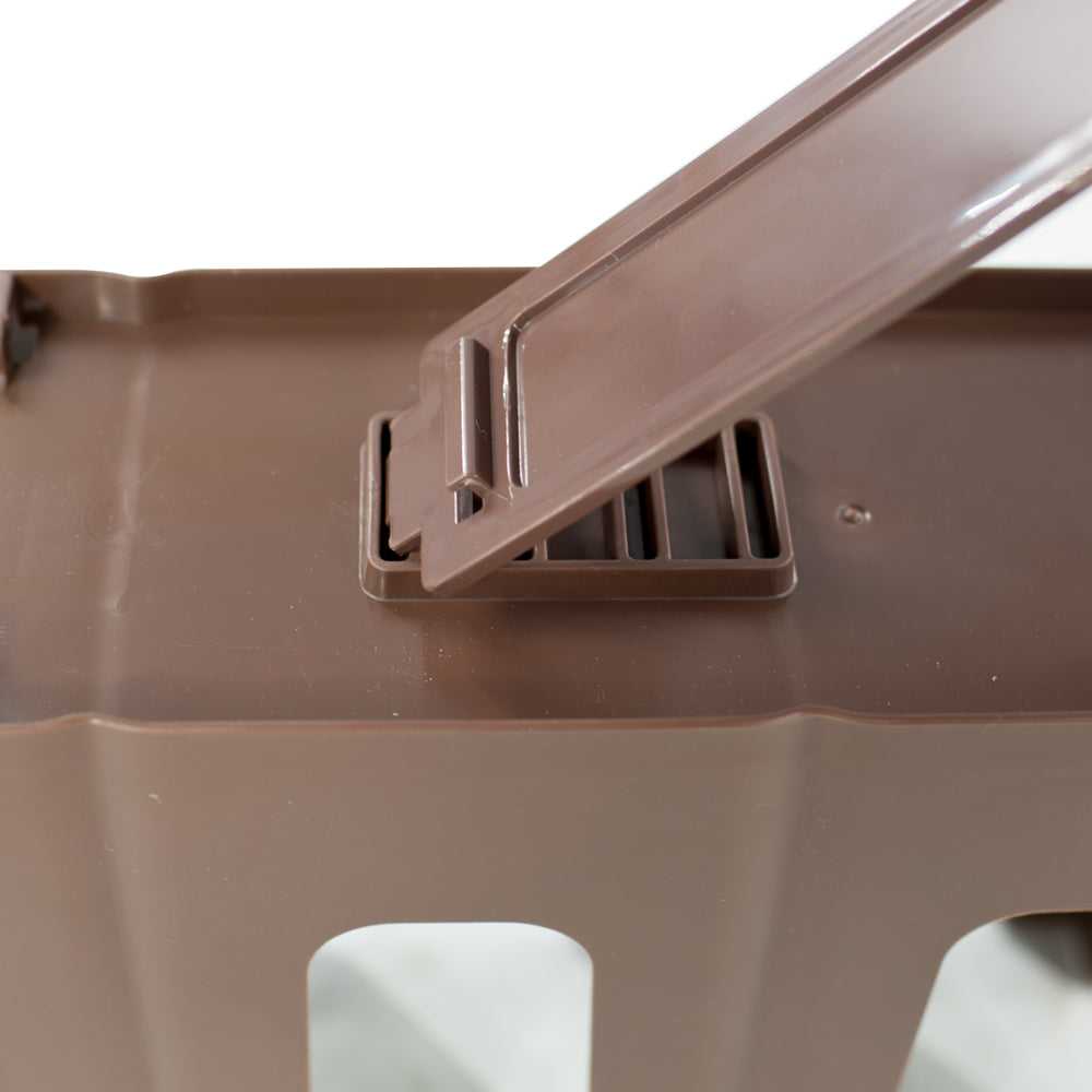 Clivia Brown 4-Section Slanted Countertop Cup and Lid Organizer - Image 5
