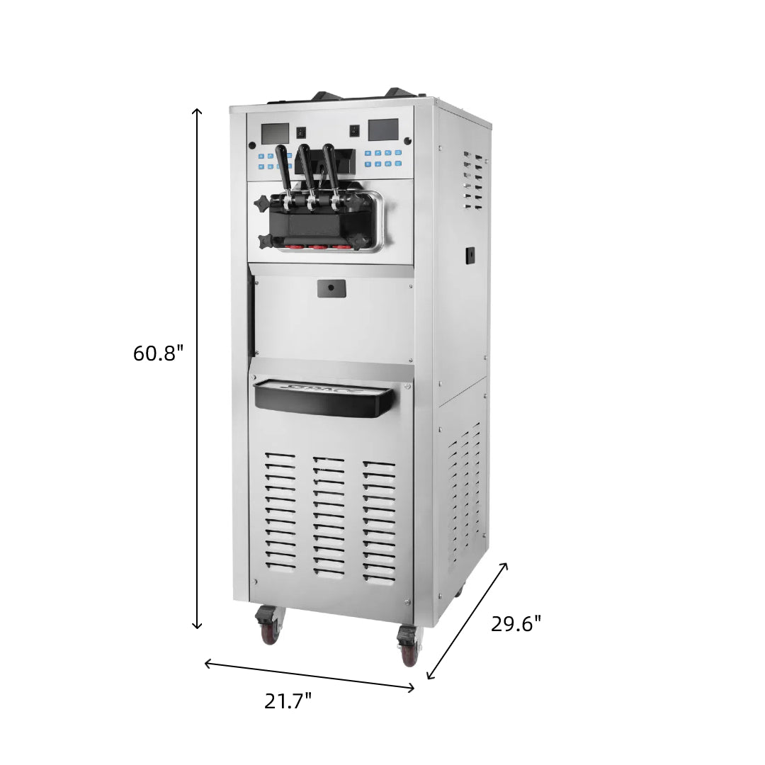 MorganGastro 45L Stand Type Ice Cream Machine for 3 Flavors,ETL Certification - Image 3