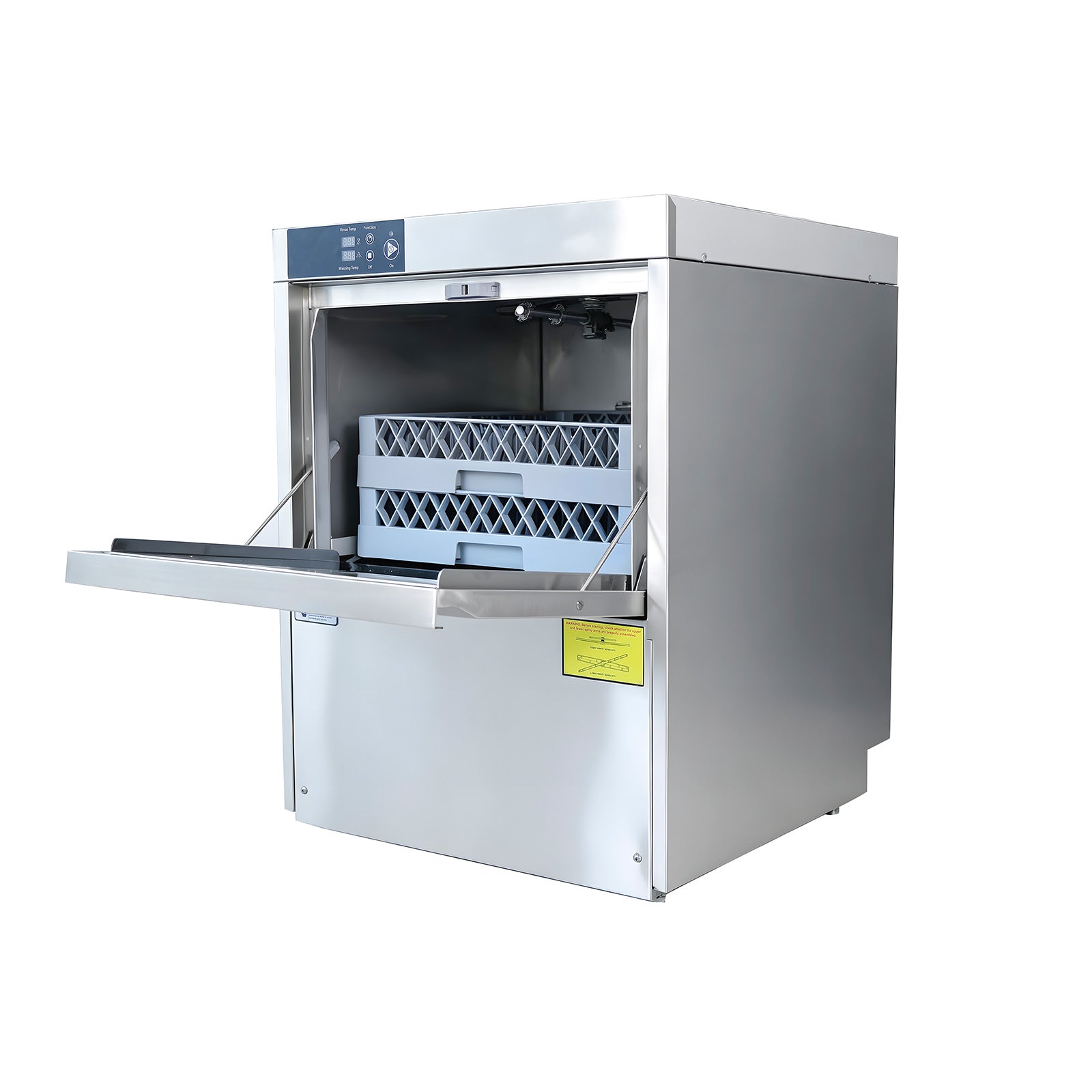 MorganGastro Commercial Undercounter Dishwasher - High Temp Sanitizing, ETL & NSF Certified, 30 Racks/Hr, Stainless Steel Dishwashing Machine with Rinse Pump - Image 3